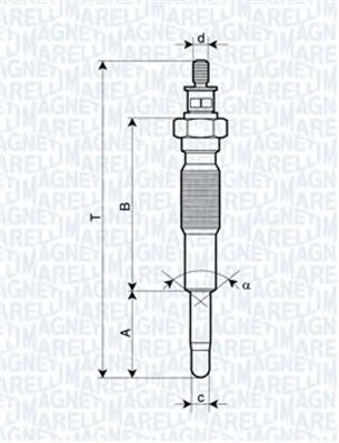 MAGNETI MARELLI 062900063304 -  Свеча накаливания
